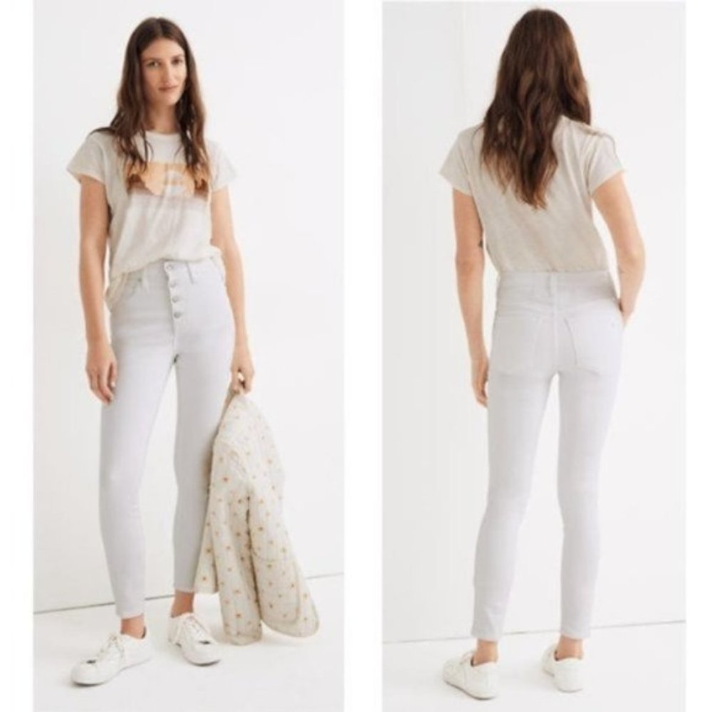 Madewell Women's Skinny Jeans in Light Gray